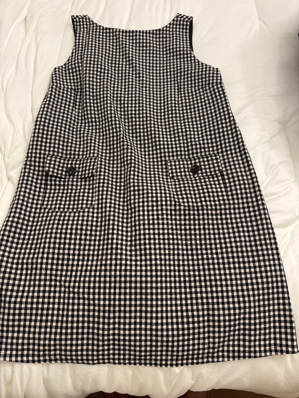 Plaid mini dress with low back